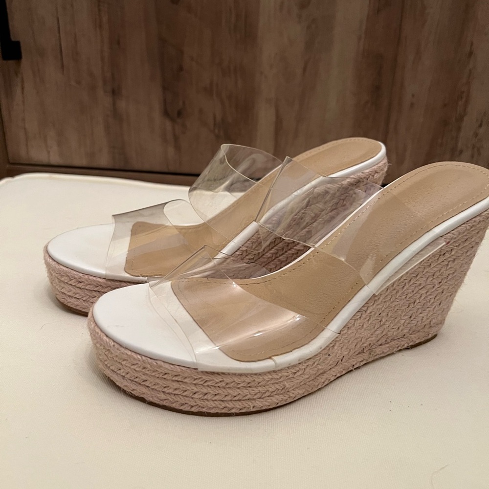 Transparent Wedge Sandals